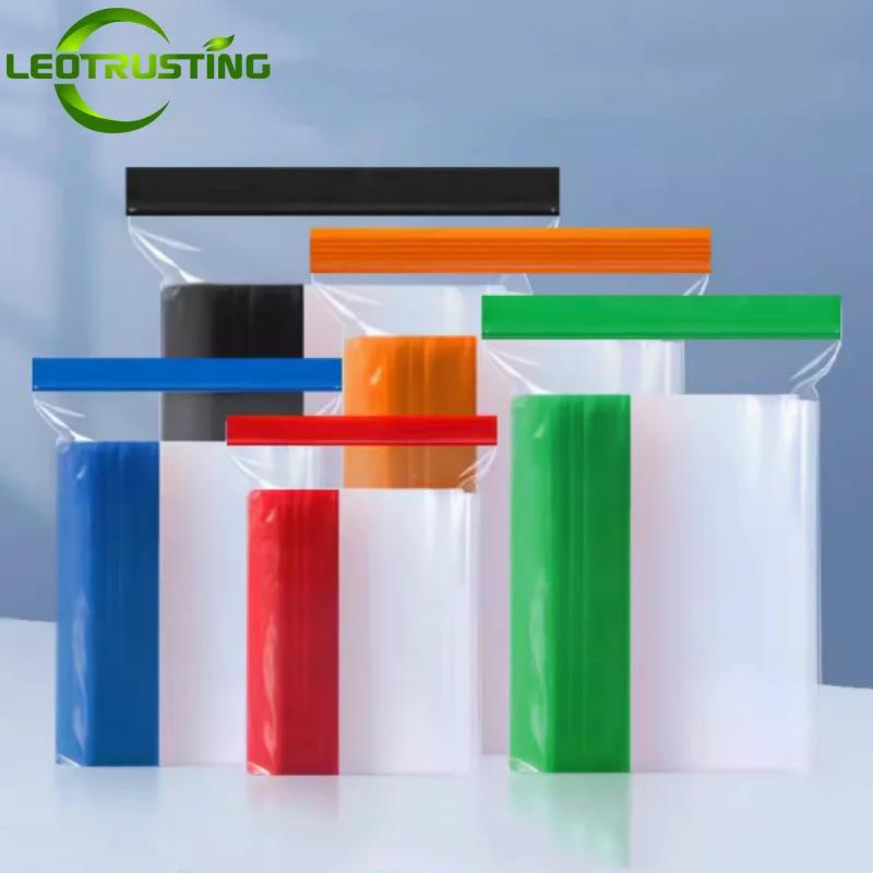 

100PCS Thick 120micron Clear PE Zipper Classify Bag DIY Matcha Coffeee Snack Meat Vegetables Storage Freshness Packaging Pouches