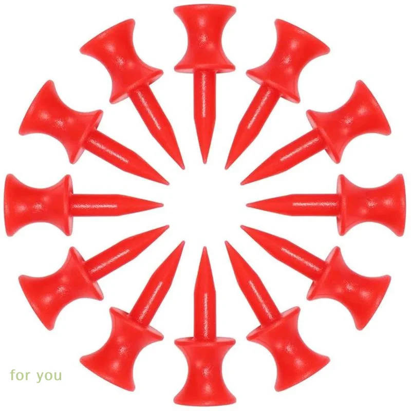 Plastic Golf Tee Set; 20PCS Red Sports Equipment; 31mm Wheel Type Stud Limiter; Golf Ball Holder; Essential Course Accessories.
