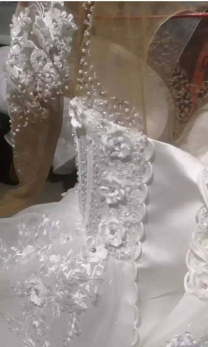 تخصيص الكرة ثوب المرأة أنيقة الدانتيل الشاطئ مخصص فساتين الزفاف للعروس طويلة الأাতা الزفاف أثواب الزفاف