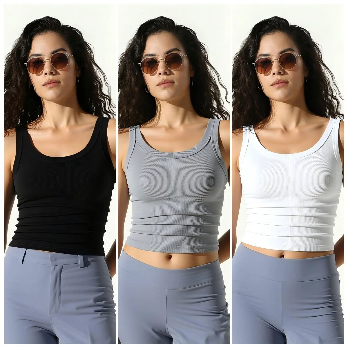 

Cotton Solid Color Womens Vests Summer Sport Camisole Comfortable Knitted Tank Tops Y2K All-Match Female Sleeveless Top