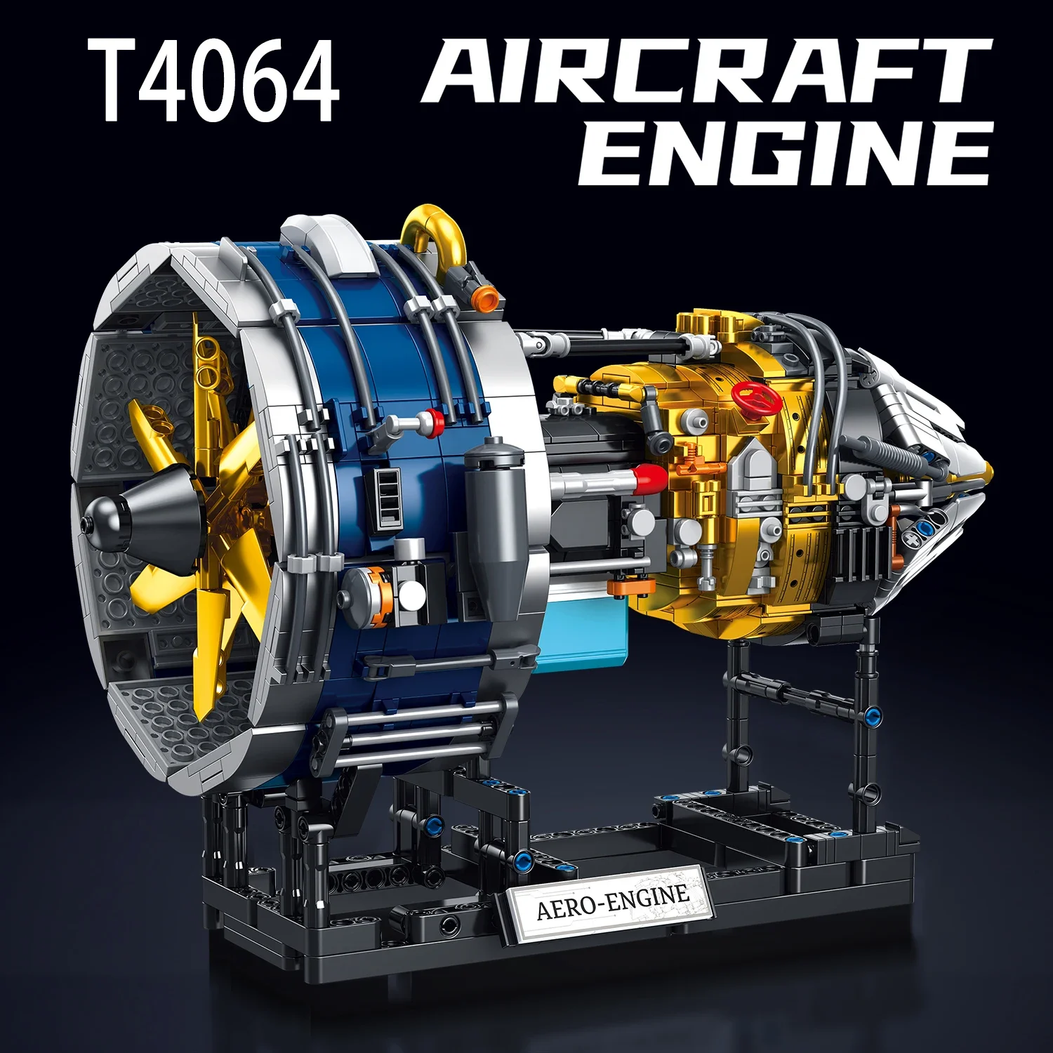 

T4064 Aerospace Shuttle Engine Electroplating Engine Building Block Model Children's Assembly Puzzle Play