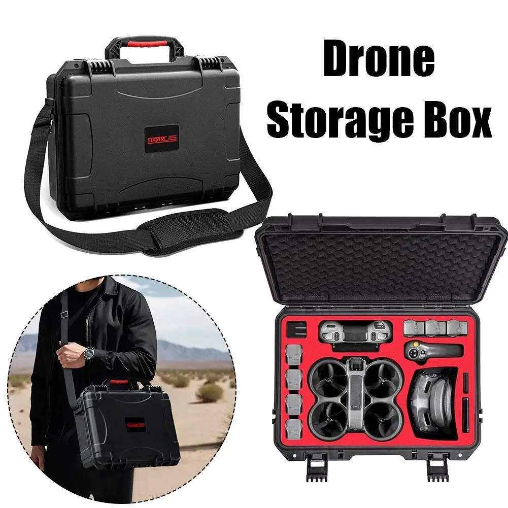 

Чемодан для DJI AVATA2, водонепроницаемый корпус из АБС-пластика с защитой от падения и перекрестными стеклами, ударопрочный чехол для хранения EVA, аксессуары