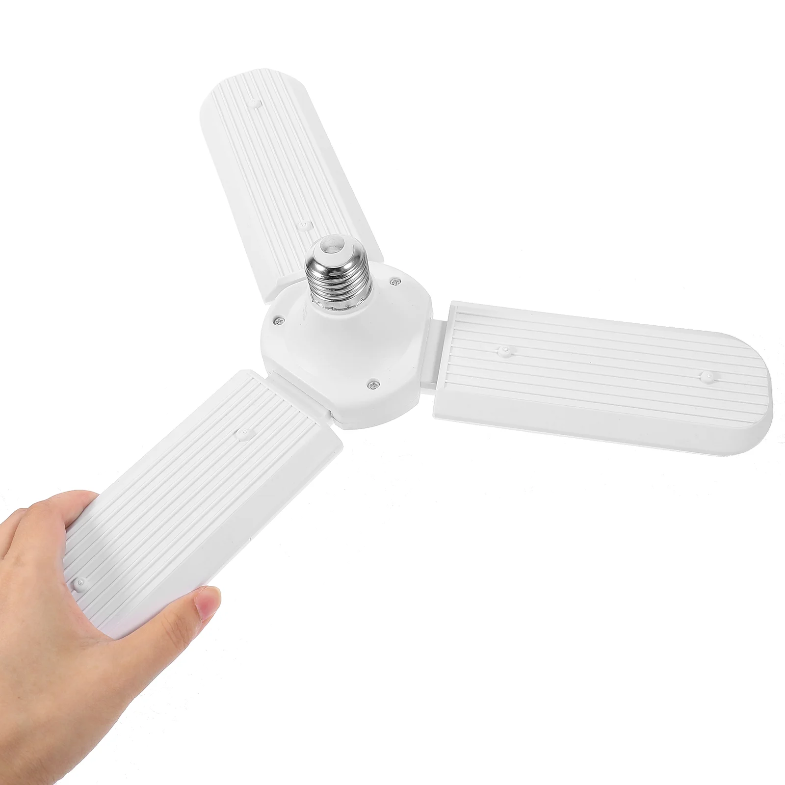 E27 Tri-Fold LED Garage Light Adjustable Garage Light Fixture with Three Panel for Garage Ceiling Workshop and Garage Lighting L