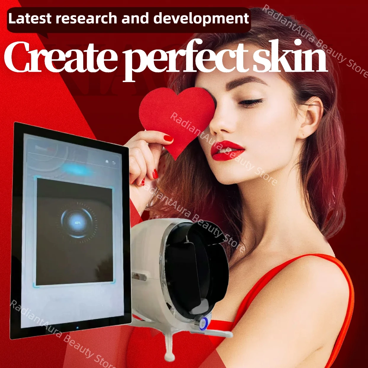 

3D AI Анализатор диагностики кожи лица Тестер для лица Сканер Волшебное зеркало для лица Устройство для анализа кожи Анализатор кожи