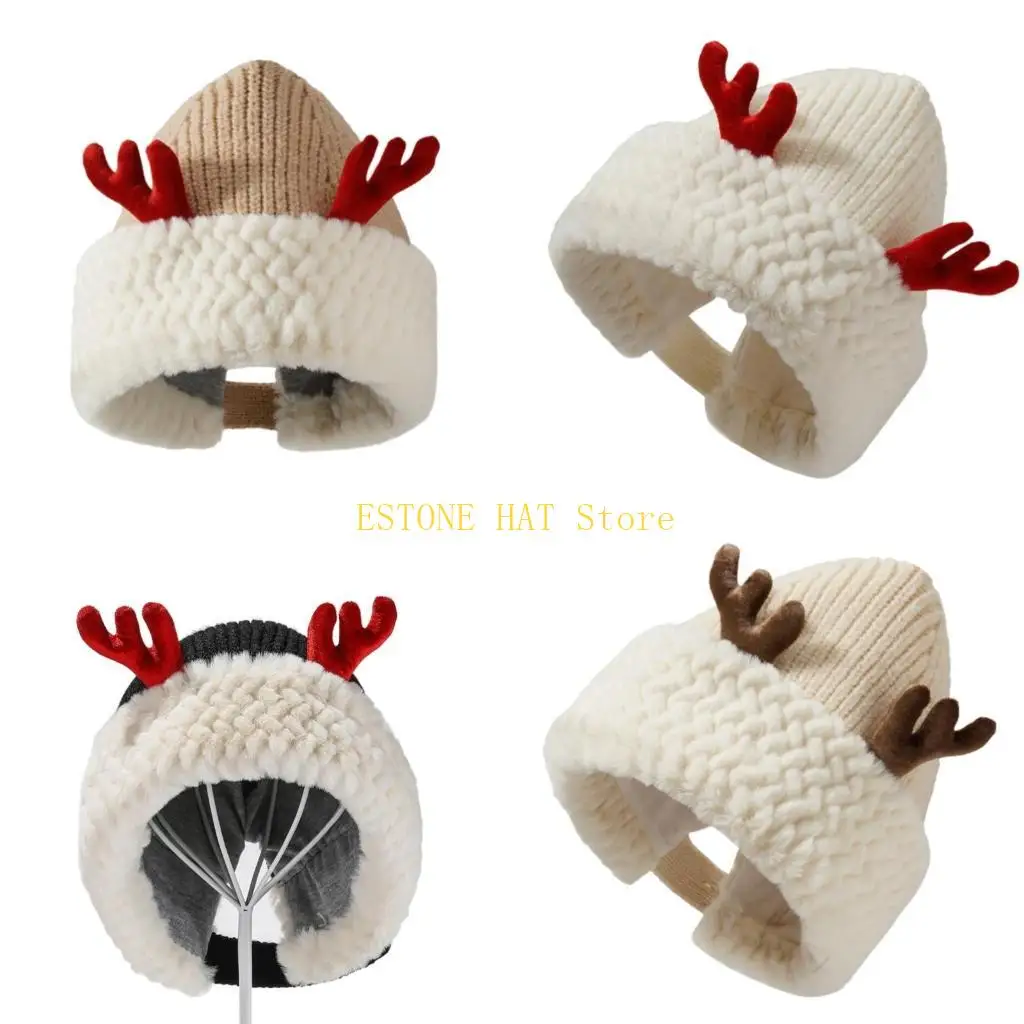 49MF Festive Christmas Santa Hat with White Brim for Holiday Parties Giving Kindness