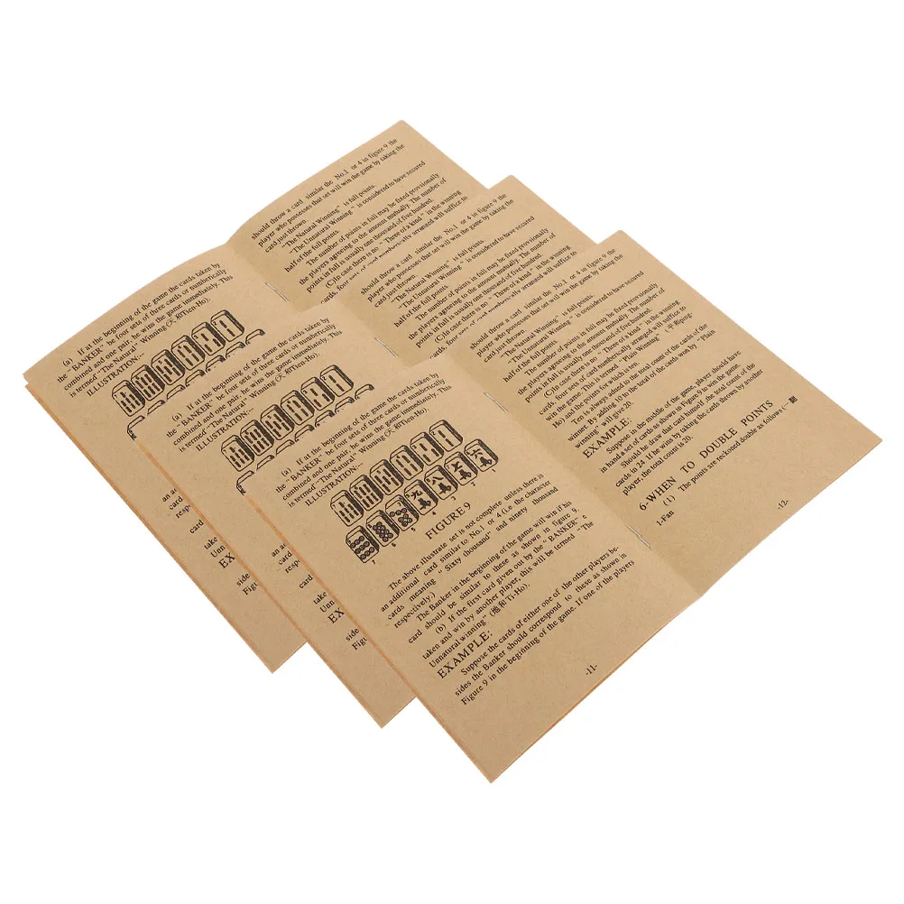 

3pcs Mahjong Learning Guide Illustrated Handbook for Beginners Chinese Game Parts History Strategy Rules Play Confidently
