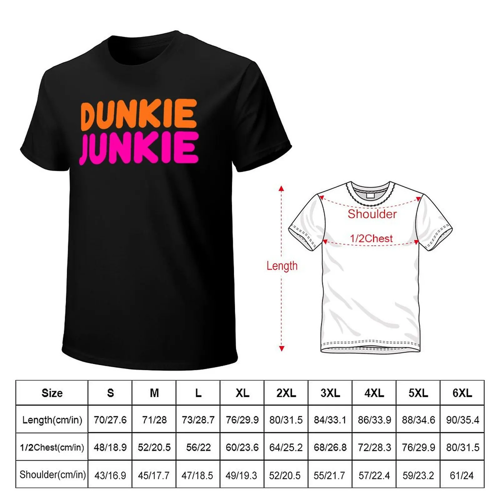 Dunkie junkie funny doughnut donut dunkin coffee lover food gift T-Shirt graphic t shirt vintage tops t shirt men