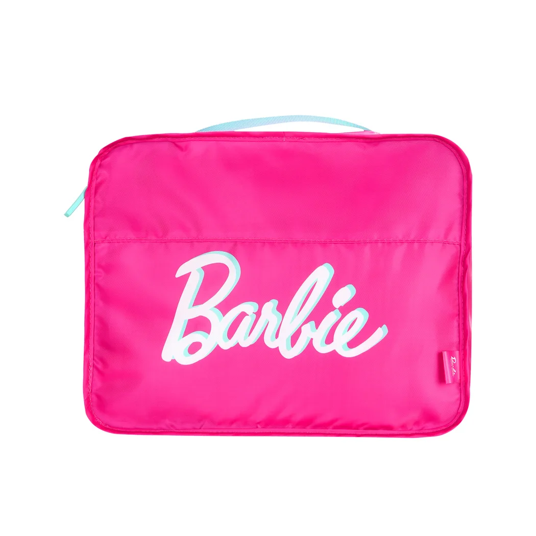 Miniso Barbie Travel Storage Bag Three-Piece Cute Daylight Shining Cartoon Girly Heart Cosmetic Bag Large Capacity Storage Bag