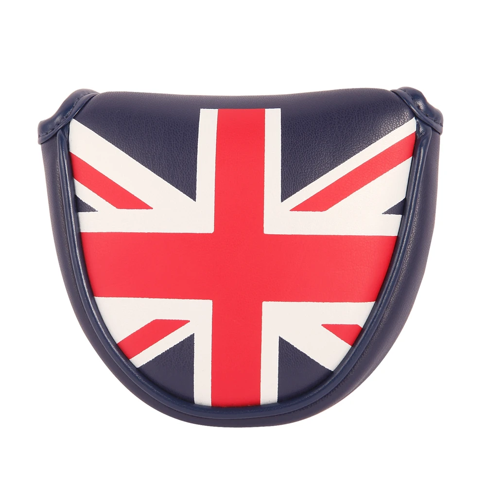 UK Flag Scotland PU Leather Strong Magnetic Closure Golf Headcover Blade Mallet Putter Covers