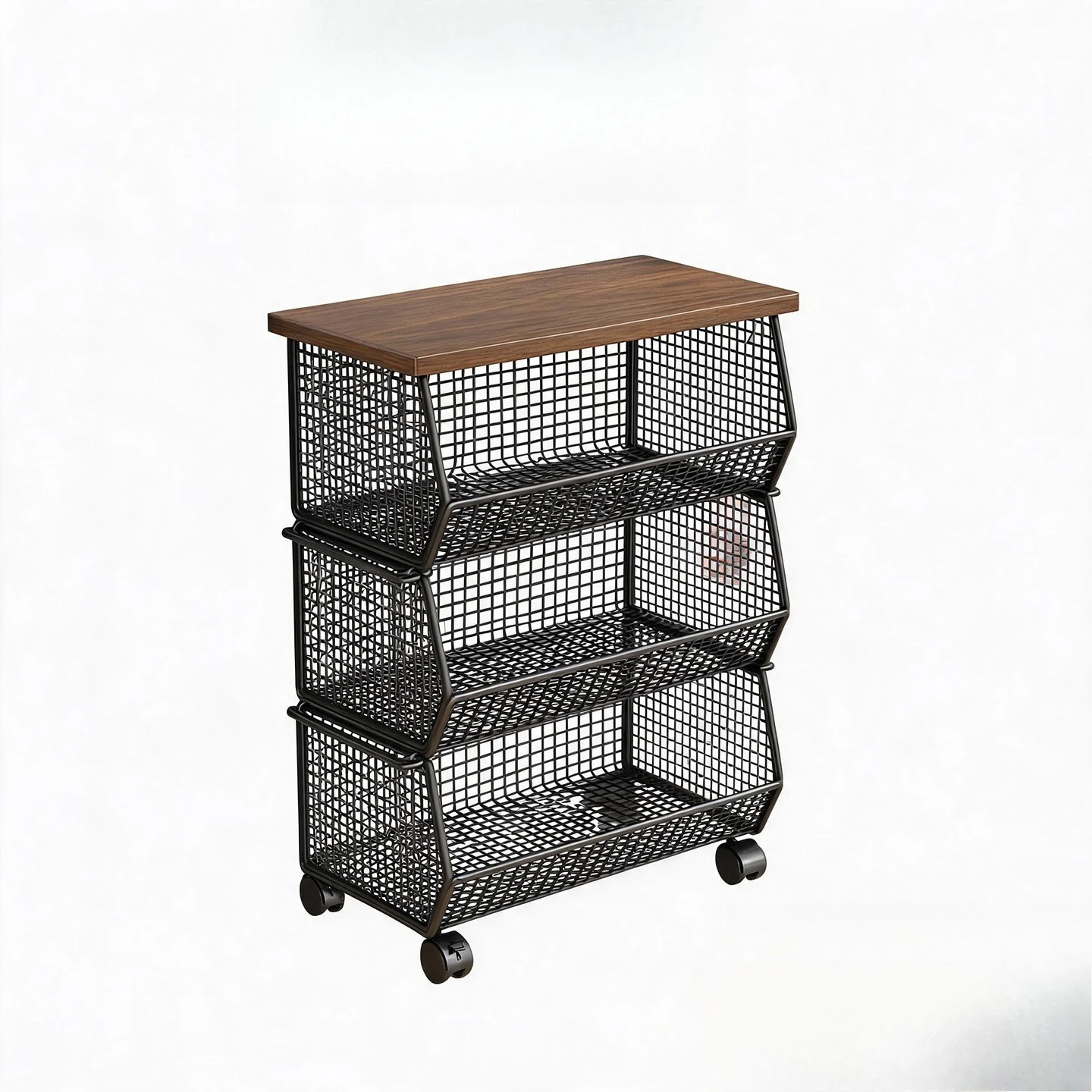 Kitchen shelves, fruit and vegetable baskets, floor-to-ceiling household living room toys, multifunctional trolley