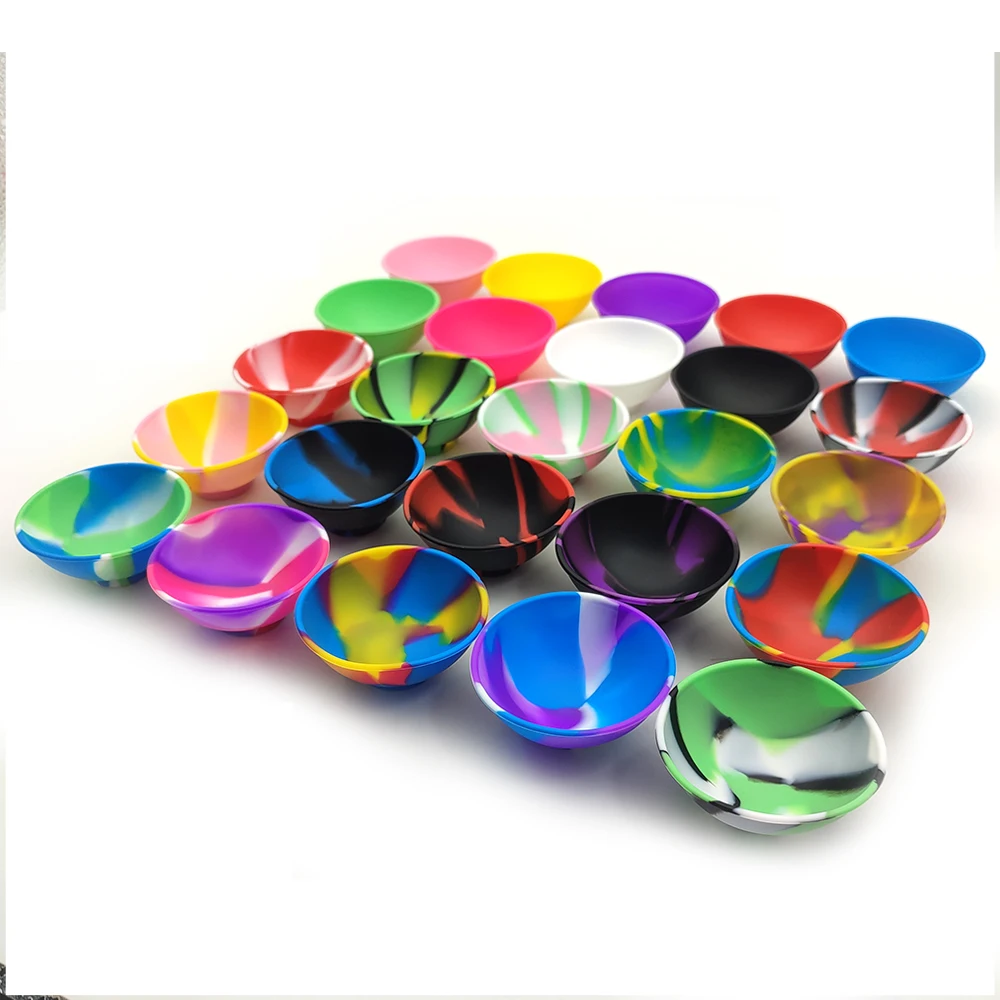 

100Pcs Tobacco Mini Bowl 67mm Kitchen Storage Box Container Jar Herb Smoking Accessories Smoke Tool Silicone Bowl For Grinder