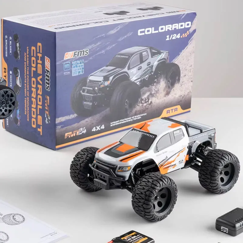 

1/24 FMS FMT24 Colorado Speed 35 км/ч RC Monster Truck RTR Внедорожник с дистанционным управлением Модель игрушки в подарок