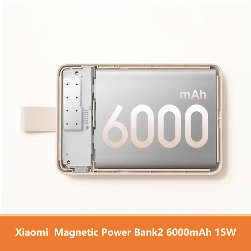 Xiaomi Mi Magnetic Wireless Power Bank2 6000mAh 15W Qi 2.0 Vertical Wireless Charger For iPhone 15\14\13\12 Pro Mag-safe