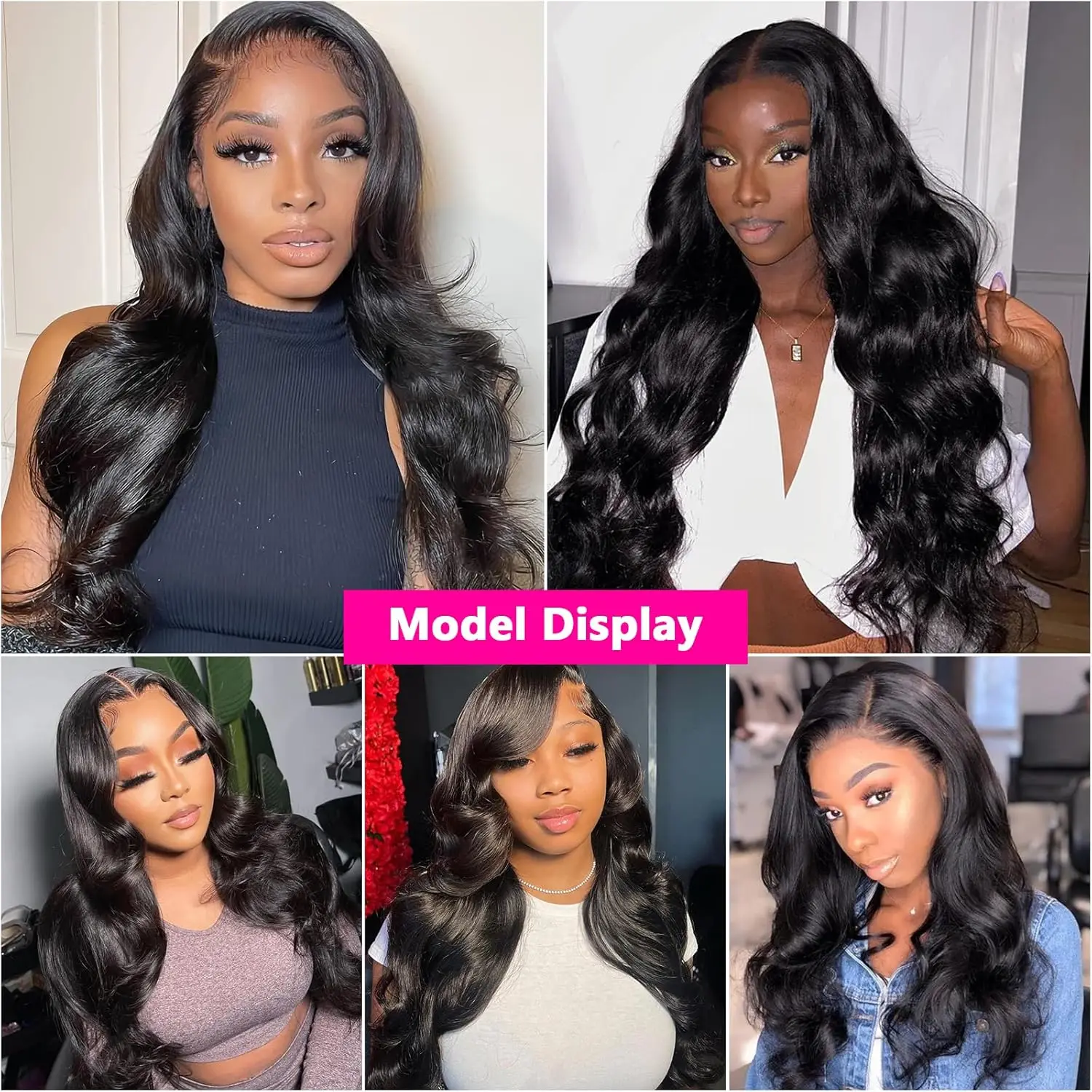 4x4 Body Wave Lace Closure Wigs Human Hair 220% Density Glueless Wigs Human Hair Lace Front Wigs Pre Plucked Pre Cut Wigs