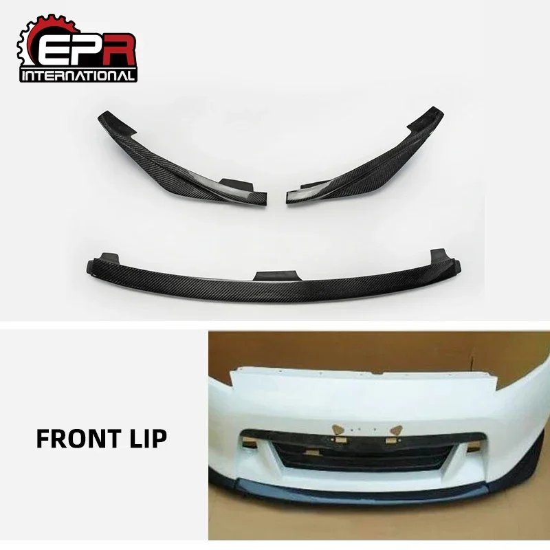 For Nissan 370Z Z34 (2009-2012) Carbon Fiber Zenki Early Model JDM Front Lip (Pre-facelift) Body Kit Tuning Part For 370Z Racing