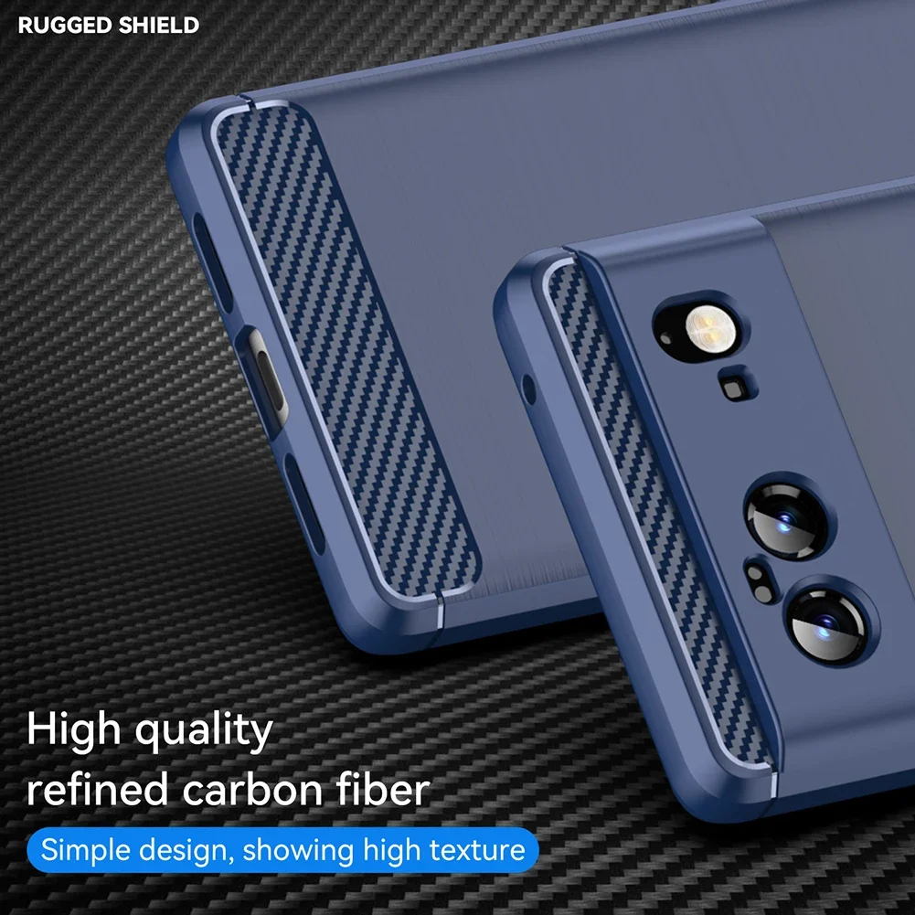 For Google Pixel 2 3 4 5 6 Case Silicone TPU Carbon Cover for Google Pixel 2 3 3A 4 4A 5 XL 6 Pro 6A Matte Case Funda Capa Coque