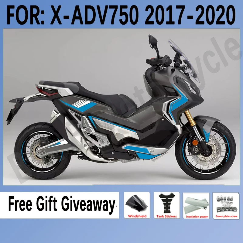 

Fairings for HONDA X-ADV750 2017 2018 2019 2020 XADV X ADV 750 2017 2018 2019 2020 Body Full Fairings Kits set Gray Blue