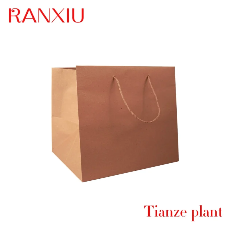 Gemaakt In Italie Luxe Kraft Papieren Zak Van Hoge Kwaliteit 35*28*31 Havana Food Delivery Shopper Voor Kleding Winkel Geschenkverpakking