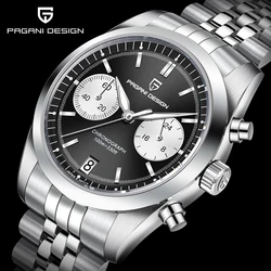 PAGANI DESIGN Men's Quartz Wristwatches TMI Vk64 Luxury Watch Sapphire Glass Stainless steel strap Diving Sports Watches PD1775