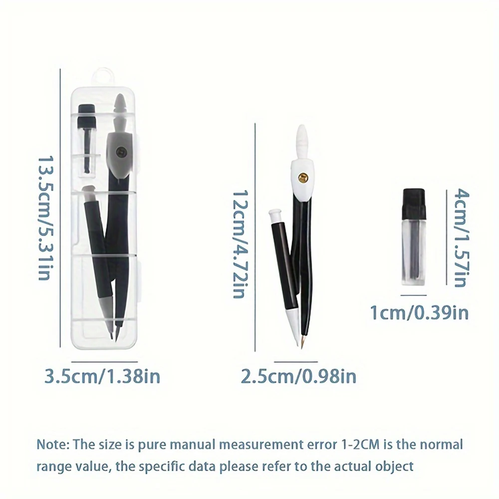 Creative Minimalist Exam Compass Set for Office Drawing, Math Teaching & Industrial Design