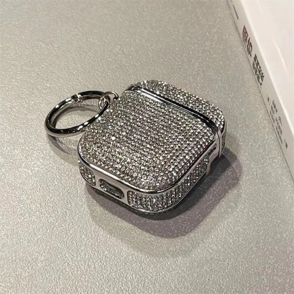 Beautiful Rhinestone Bling Hard Plastic Cover Case Fr AirPods 2/3/Pro 1 2 Hook