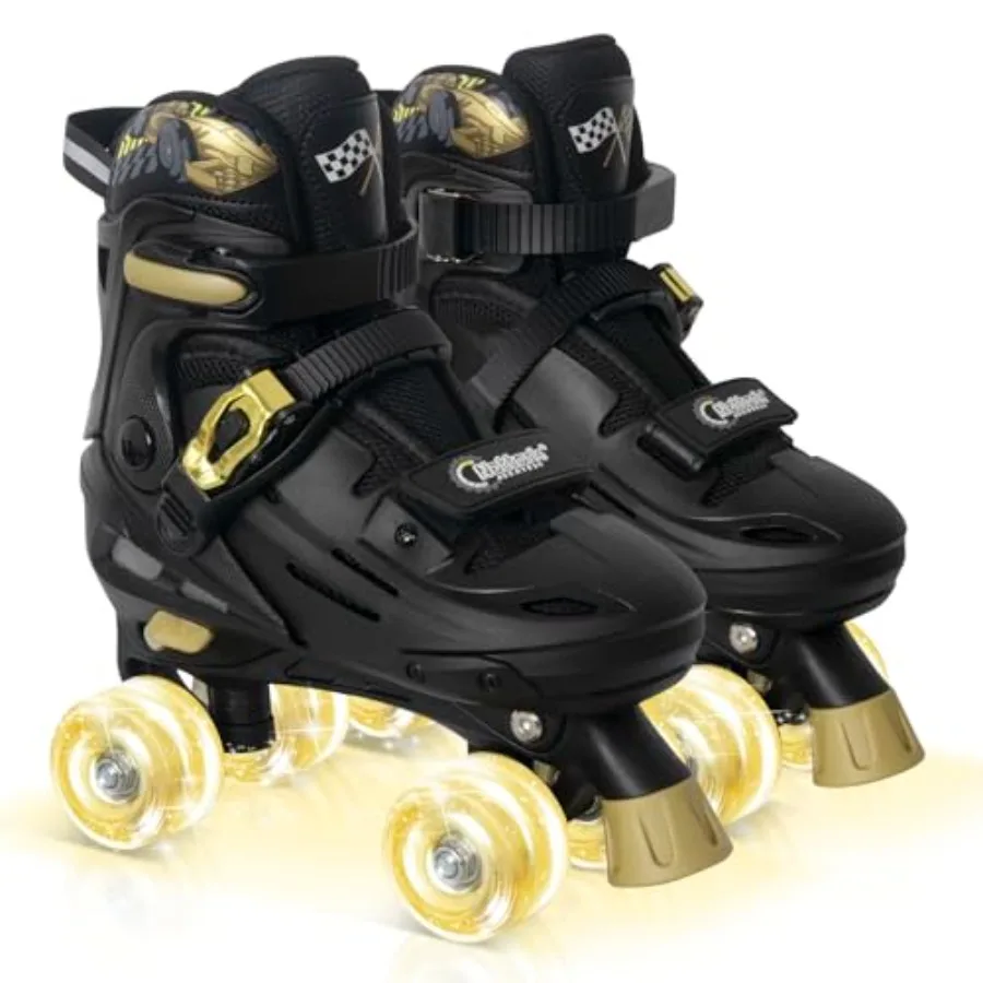 

Adjustable Roller Skates for Boys Girls- Teen Youth Age 4-16 - Cool Racing Car Indoor Outdoor Gift Idea for Birthdays Christmas
