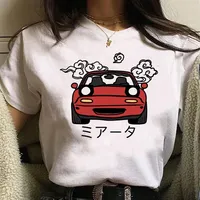 Miata Car Graphic Printed T Shirt Summer Women Casual Short Sleeve T-Shirt Harajuku Tops Female Tshirt Cute Cartoon Clothes
