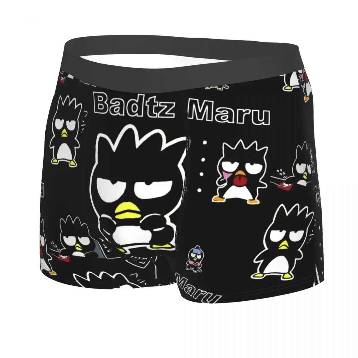 Custom Male Fashion BAD Badtz-Maru Sanrio Cartoon XO Child Underwear Boxer Briefs Soft Shorts Panties Underpants