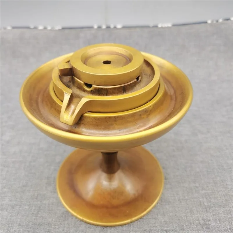 Artifacts, Antique Collection, Brass Backflow Incense Ornament, Exquisite Craftsmanship, Perfect Form