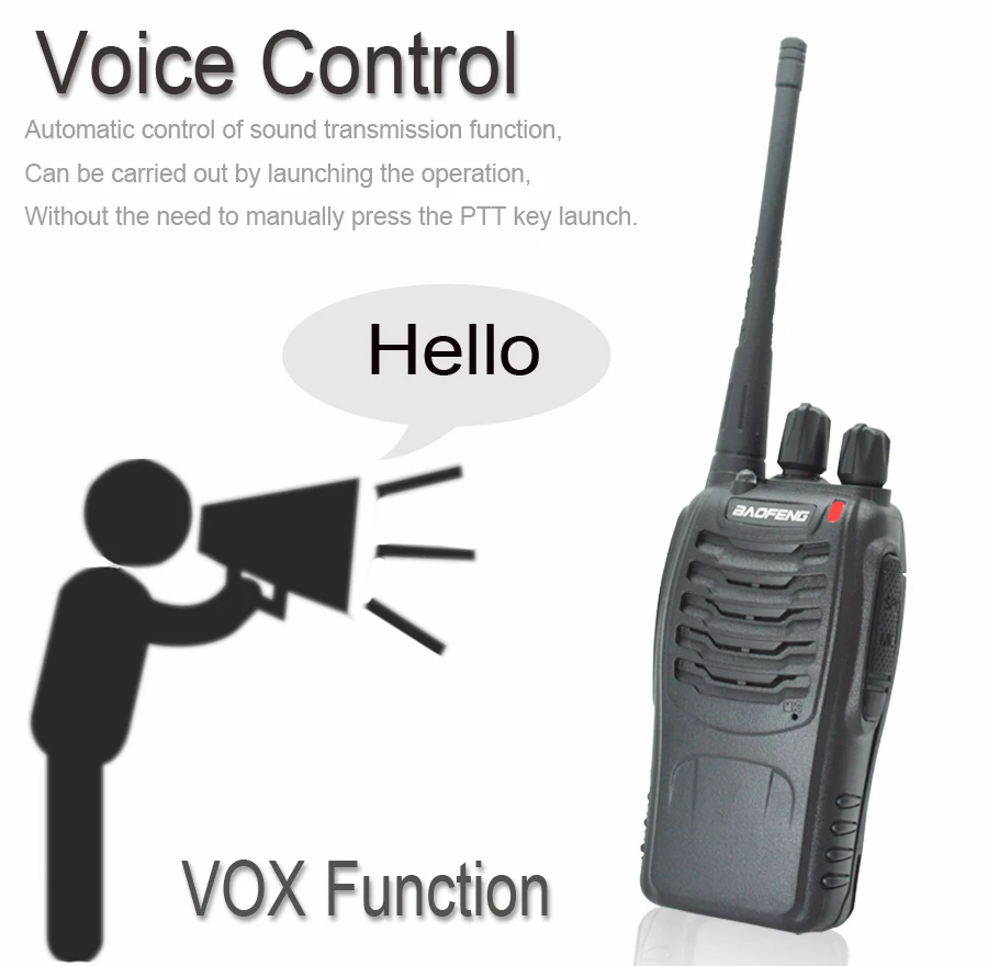 2pcs/lot baofeng BF-888S Walkie talkie Two-way radio set BF 888s UHF 400-470MHz 16CH walkie-talkie Radio Transceiver