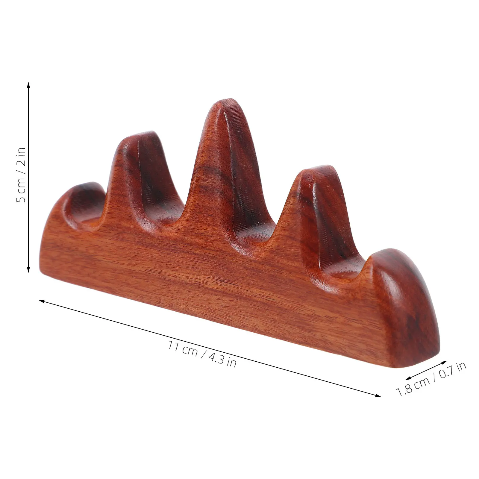 2Pcs Rosewood Calligraphy Brush Holder Vintage Mountain Design Brush Rest Stand Support Ink Writing Painting Drawing Art
