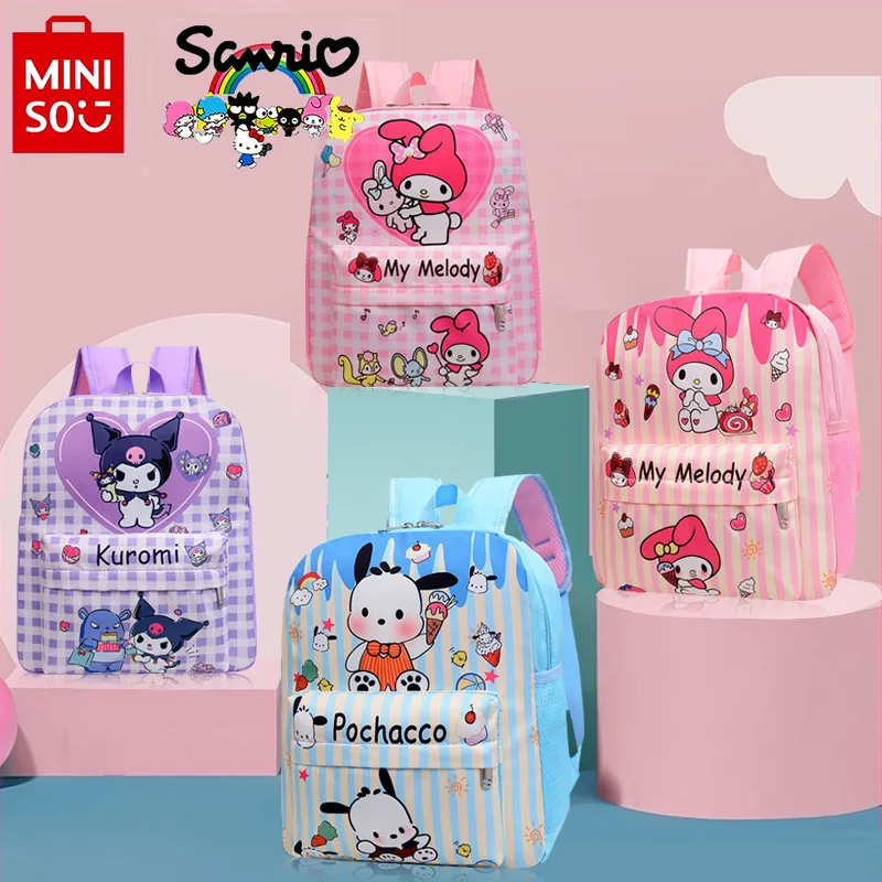 

MINISO 2024 новый детский рюкзак модный и высококачественный рюкзак для девочек маленький и свежий вместительный рюкзак для студентов