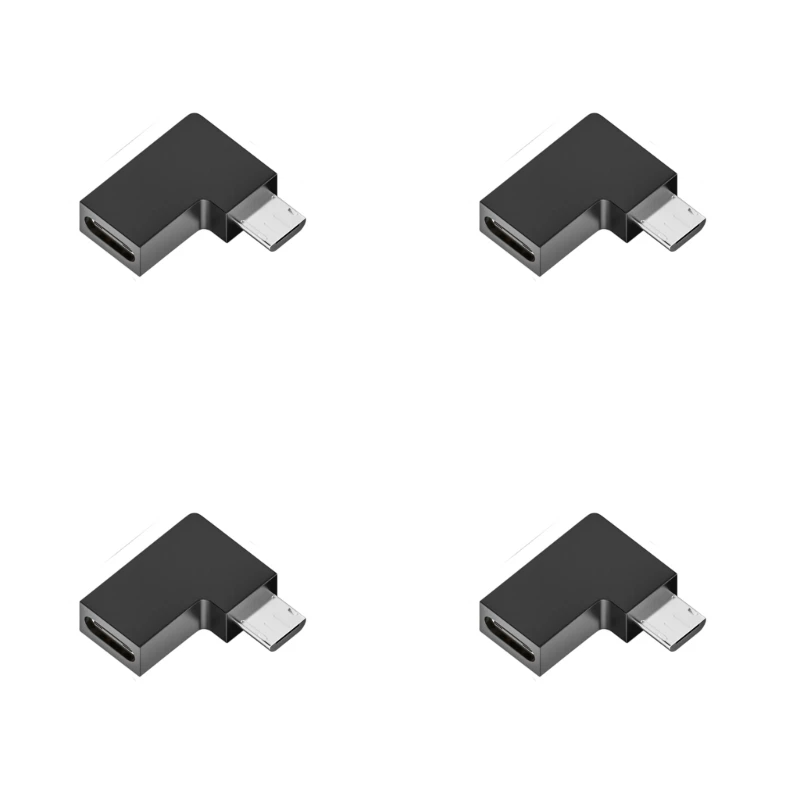 U55B USB C to USB 90 Degree Angled Fast Charging Adapter Fast Speed 480Mbps Data Transfer ABS and Metal Construction