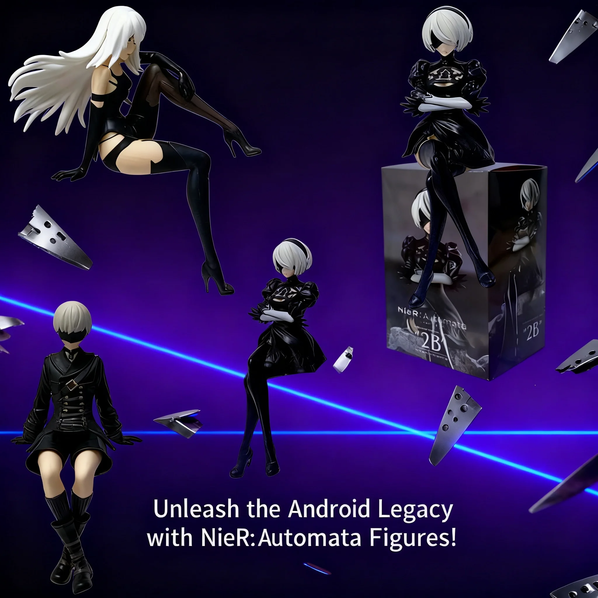 

Anime Nier Automata Ver1 1A 15Cm 2B Yorha No 2 Type B Premium Chokonose Figure SEGA Original PVC Model Collectible Toys