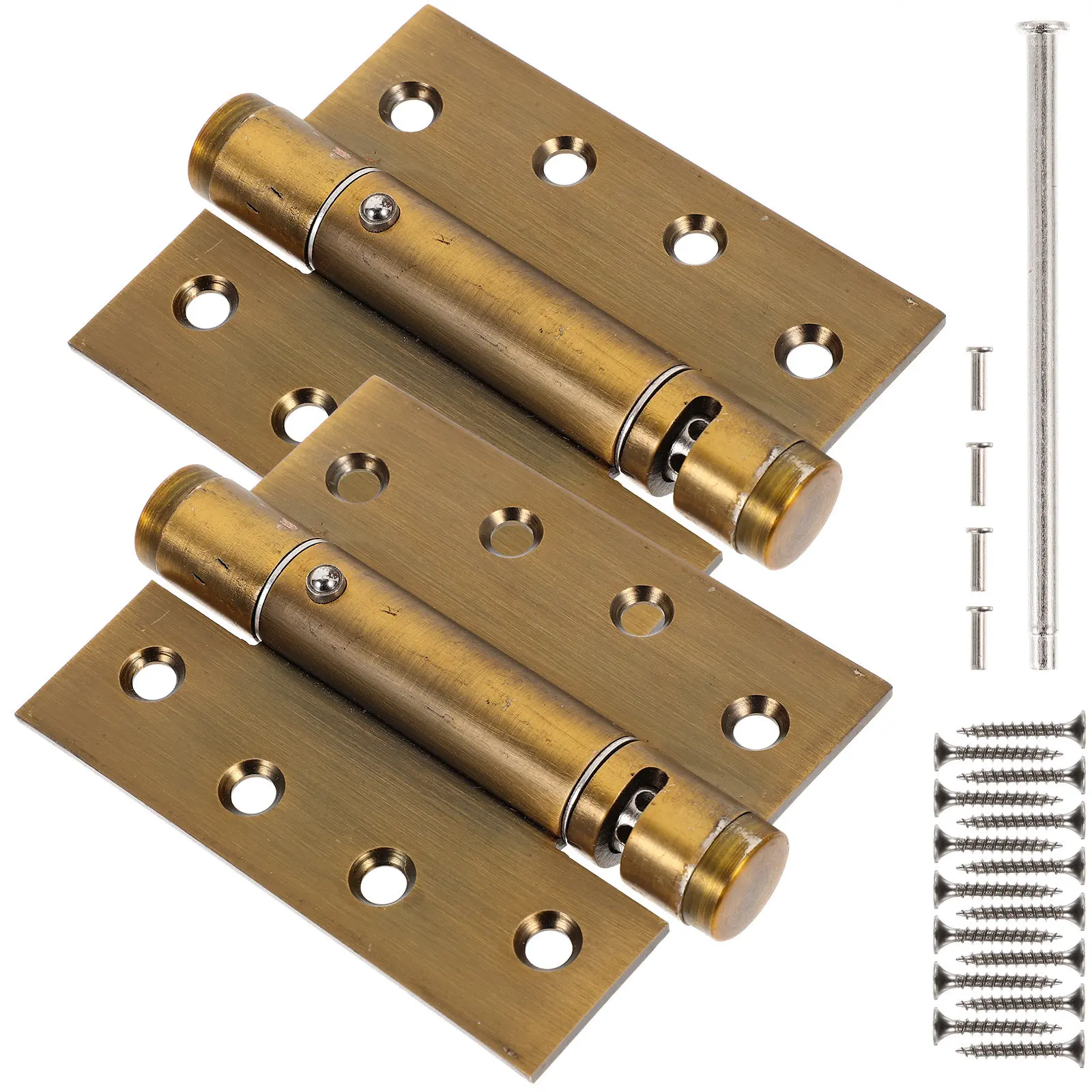 2Pcs Self Closing Hinges for Doors Spring Loaded Heavy Duty Door Hinges Compatible with Wood Screen Exterior Interior Bathroom