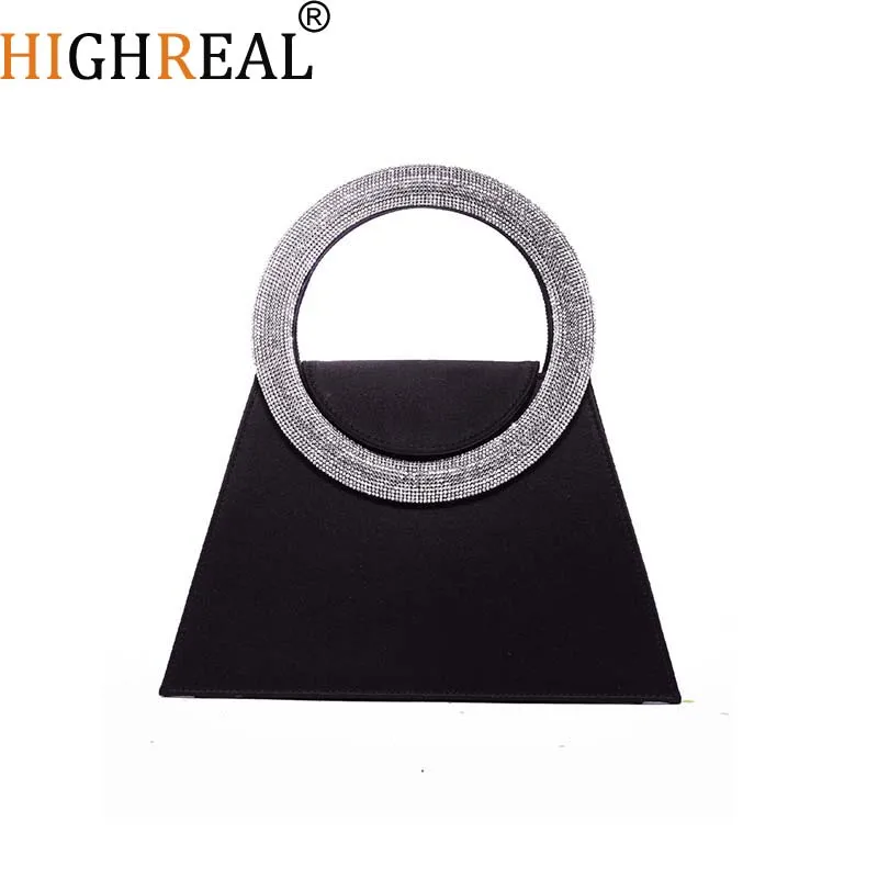 

Top Quality Women Rhinestone Satin Handbags Elegant Boutique Crystal Evening Clutch Purses Chain Crossbody Bags Wedding Party