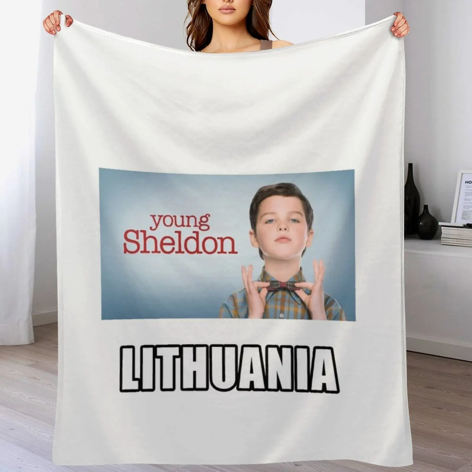 Young Sheldon Lithuania Throw Blanket halloween blankets and throws Blankets