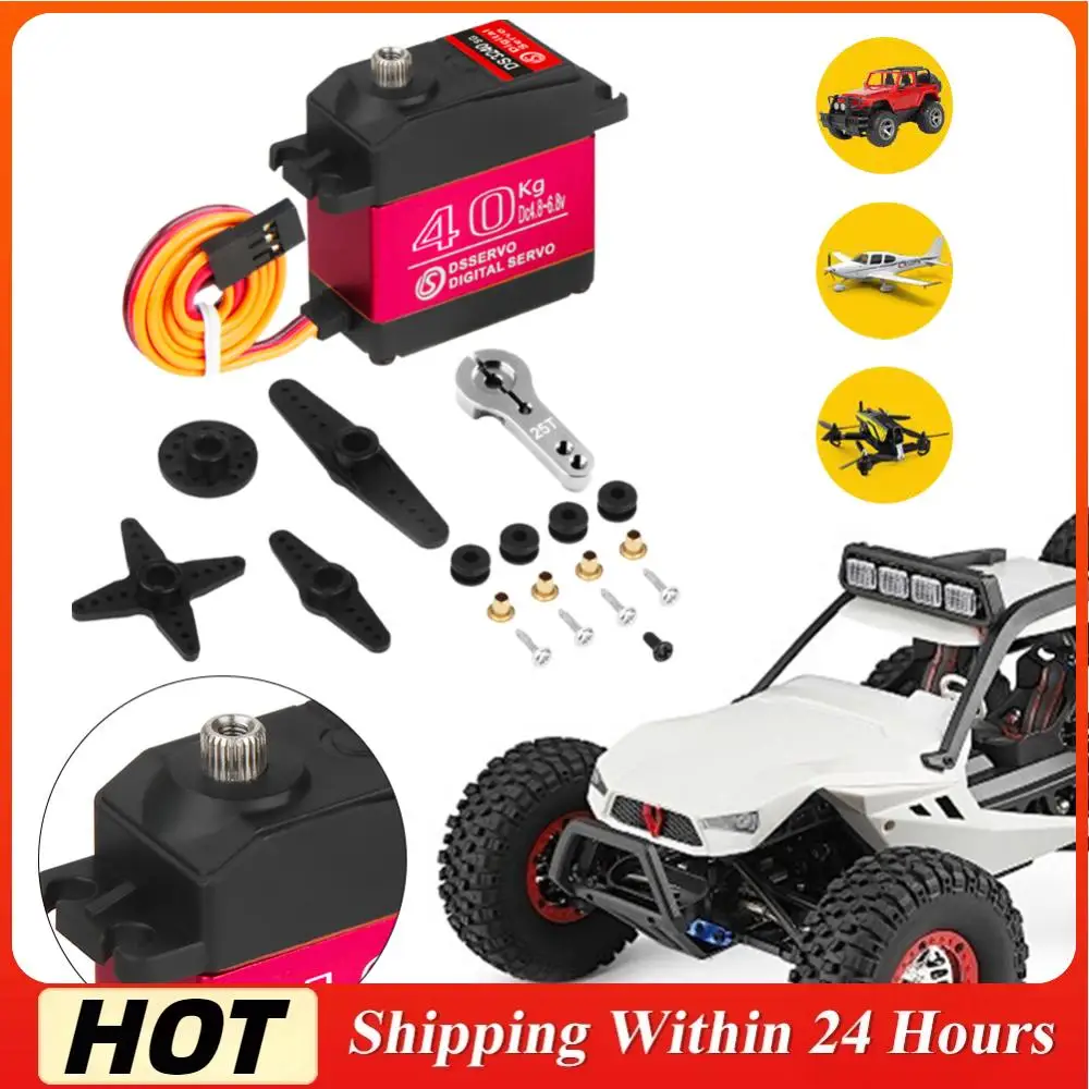

40KG High Torque RC Car Servo Motor Waterproof Full Metal Gear Steering Servo Motor for 1/10 1/8 RC Car Robot