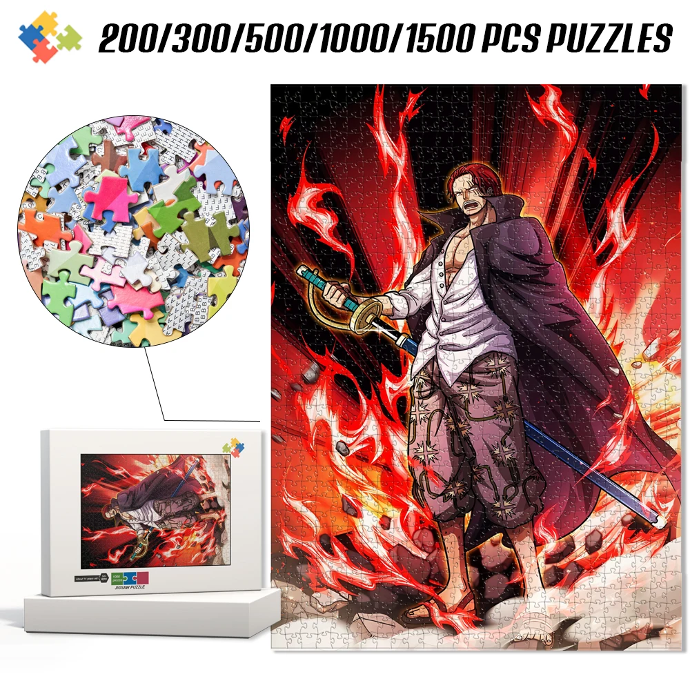 Wooden/cardboard Multi-Specification Anime Diy Jigsaw Puzzles One Piece Cartoon Puzzles Educational Toys Best Gift for Family