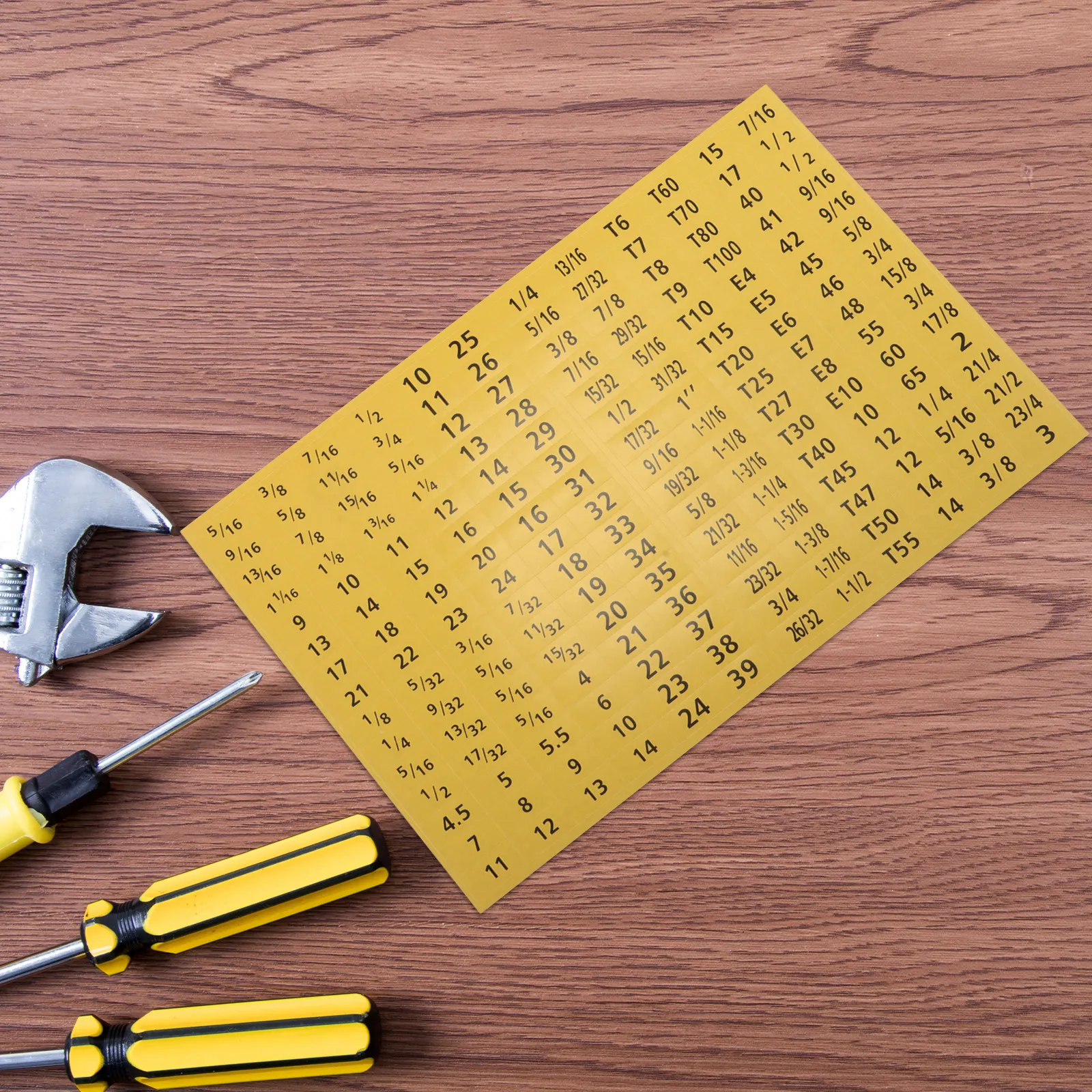 20Sheets Socket Wrench Size St - огляд і ціна Tools For Workshop