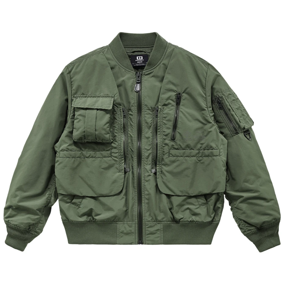 Cargo Jackets Coats Military Bomber Jacket Men Streetwear Baseball Jacket Green Outdoor Outerwear Windbreaker Big Size 4XL