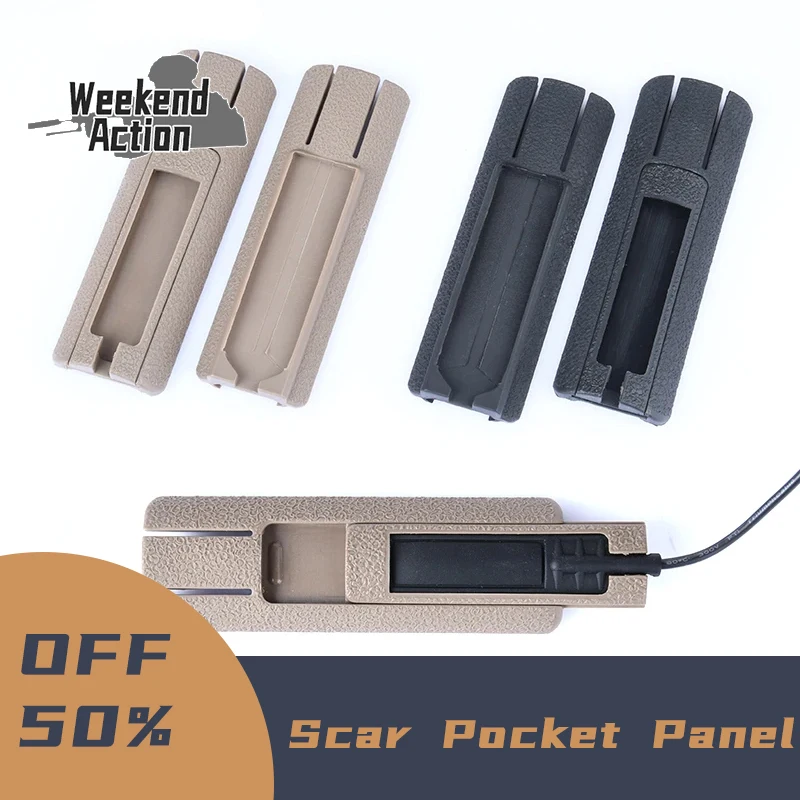 Tactical Airsoft Scar Pocket Panel For Remote Switch DBAL PEQ NGAL CQBL Laser sight M300 M600 Flashlight 20mm Rail Accessories