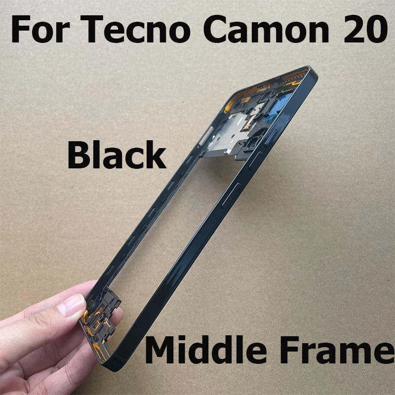 Middle Frame For Tecno Camon 20 Front Back Frame Plate Housing Front Bezel Faceplate LCD Supporting