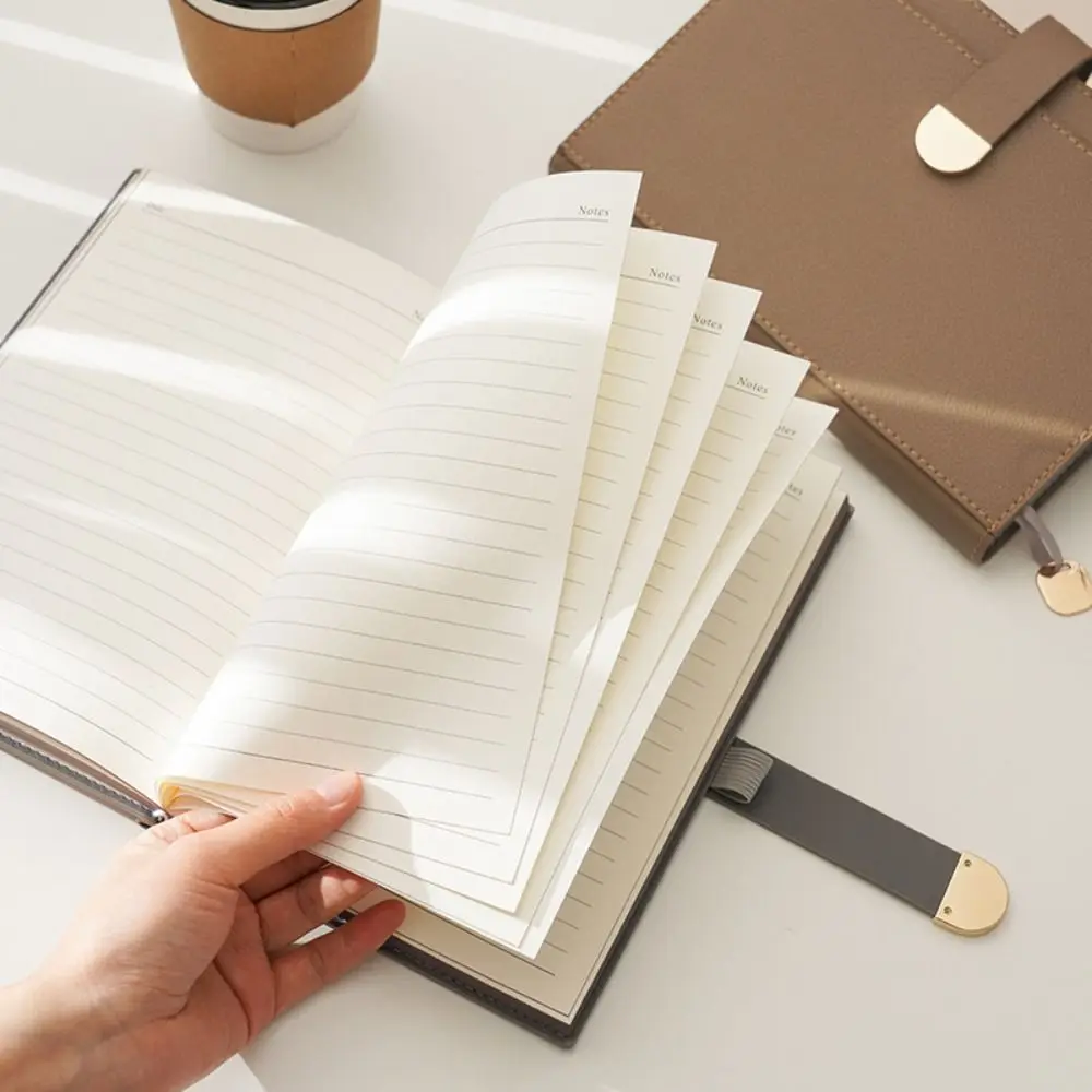 

Stationery A5 Diary Notebook Thicken 200 Pages Meeting Notebook Magnetic Buckle PU Leather Daily Planner Writing