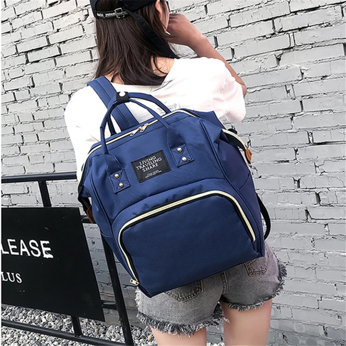 Fashionable and multifunct mummy bag large capacity storage backpack baby bottle insulation storage bag diaper organize backpack