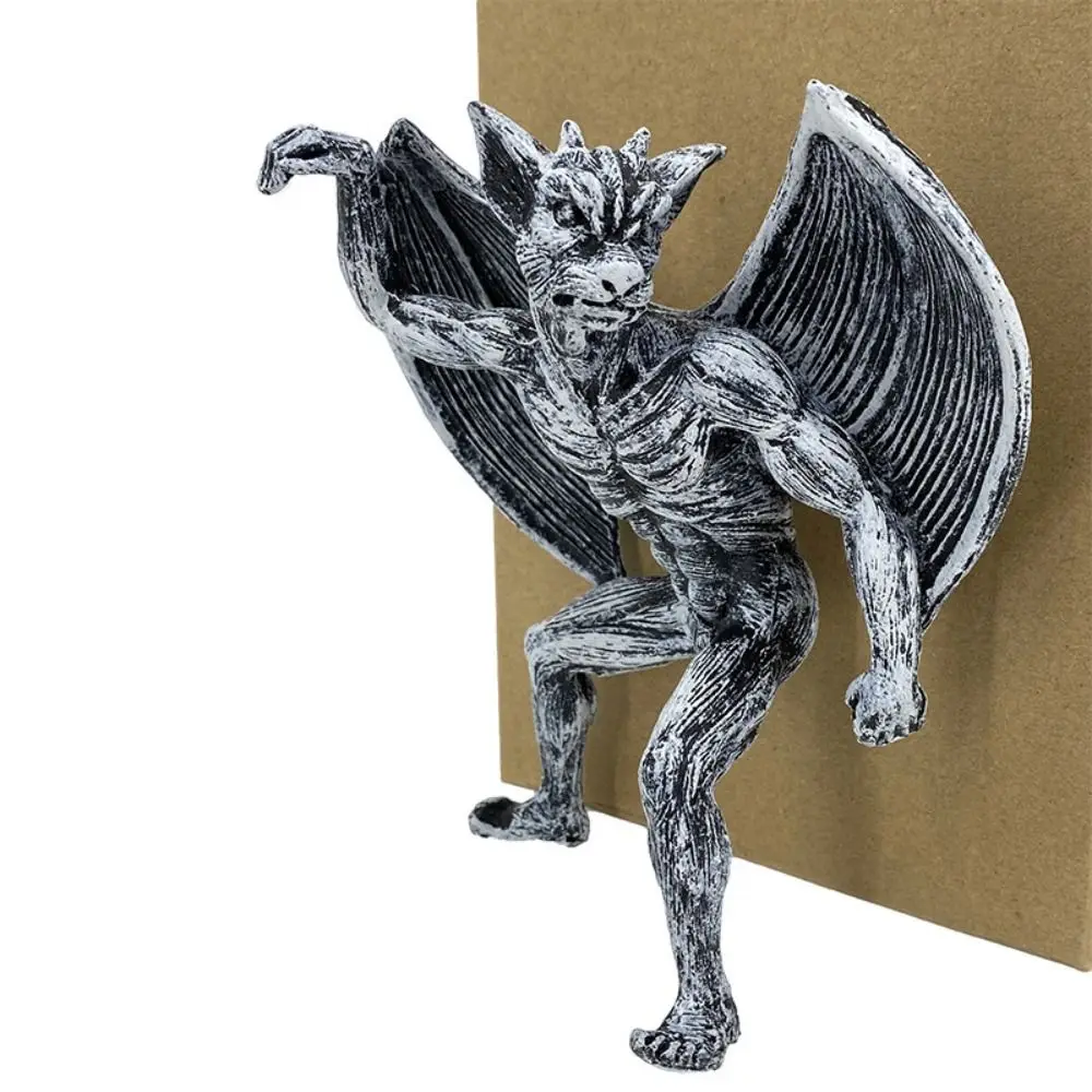 Gothic Halloween Devil Ornament Angel Commemorative Redemption Handmade Craft Devil Angel Figurines Lifelike Resin