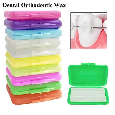 10 Boxes Dental Orthodontic Relief Wax for Bracket Patient Relief Protect Lips and Gums Irritation Fruit Flavour Wax