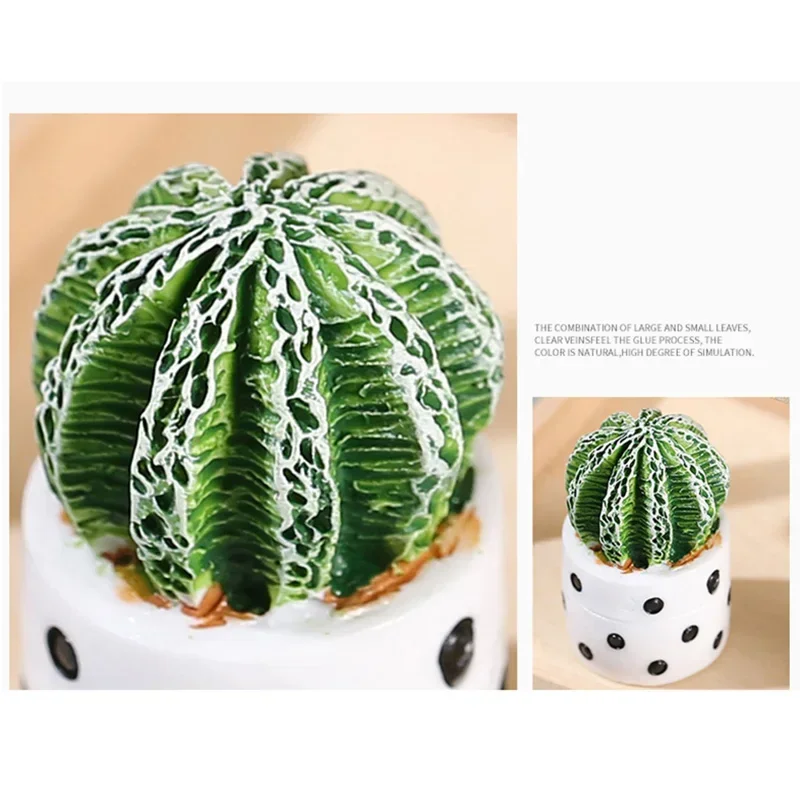 1 pz resina artificiale cactus in vaso mini piante grasse muschiose per la casa ufficio decorazione da tavolo micro ornamenti paesaggistici