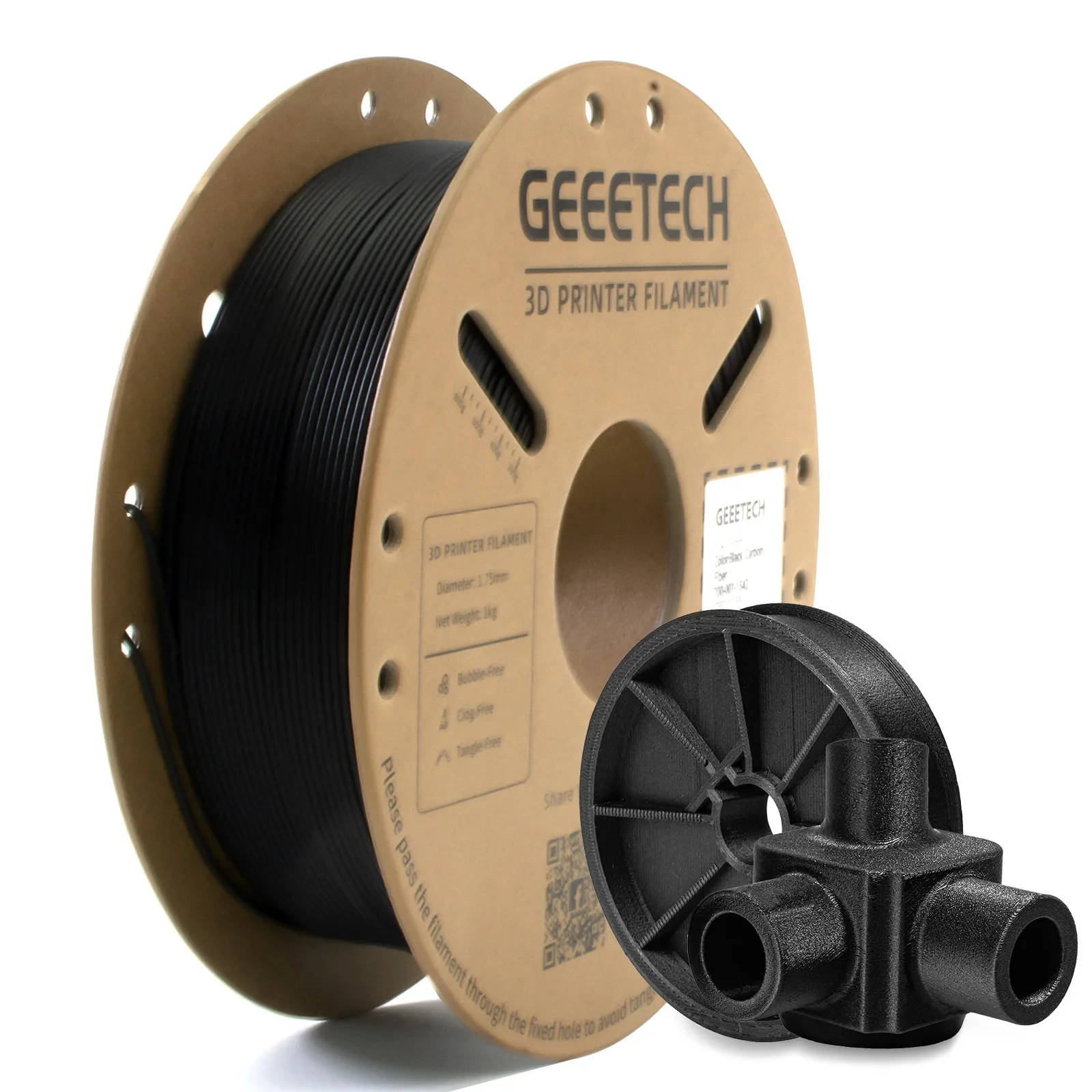 Geeetech Filamento per stampante 3D PLA in fibra di carbonio 1KG 1,75MM Stampa veloce PLA-CF Filamento PLA in fibra di carbonio ad alta resistenza