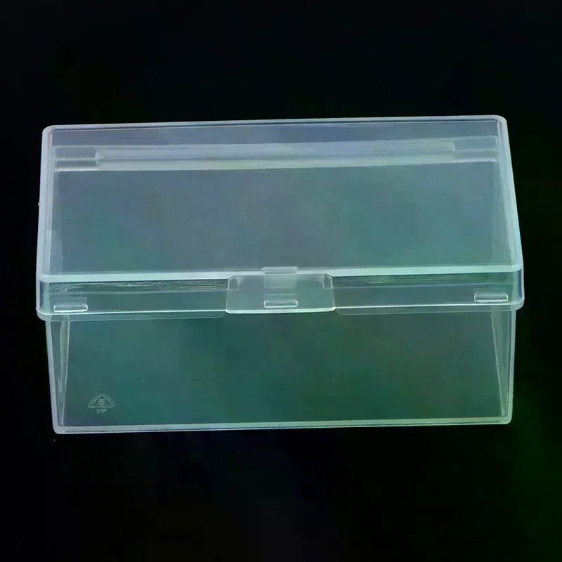 1PC Transparent Plastic Box Rectangular Hardware Classification Box With Lid Storage Electronic Parts With Lid Collection Box